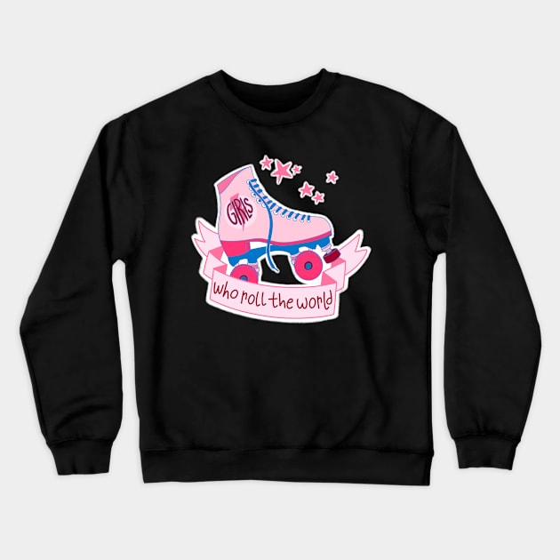 Who Roll The World Crewneck Sweatshirt by Andyn